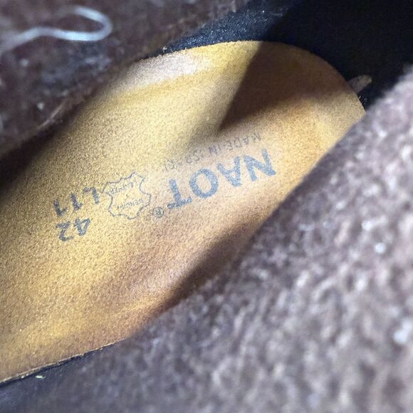 Naot Boot Size 11.5 EU 42 Dark Burgundy Brown Ankle Side Zip Chelsea Slouch - Picture 8 of 10